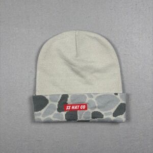 Southern String Hat Co. Grey Camouflage Cuffed Knit Beanie Hat Unisex Adult OSFM